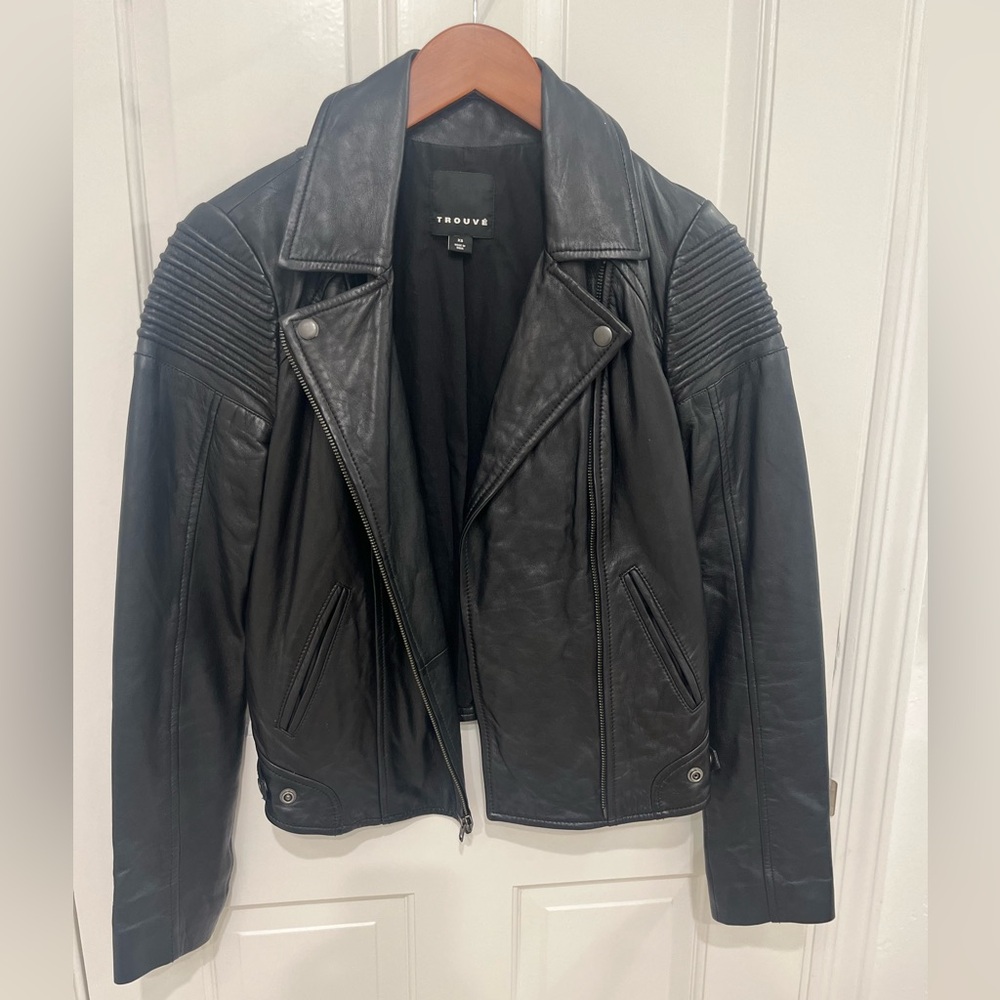 Black Leather Moto Jacket for women from Nordstrom